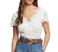 MORGAN 241-DANSA Maglietta a Maniche Corte, Bianco Sporco, L Women's
