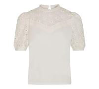 MORGAN 241-DULIE T-Shirt Short Brodé Bianca Sporca M, M Women's