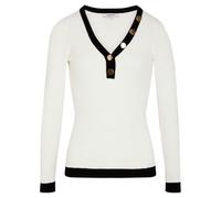 Morgan 252-mbanbia Pullover, Bianco/Nero, L Donna
