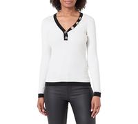 Morgan 252-mbanbia Pullover, Bianco/Nero, M Donna