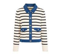 Morgan Giacchetta marino / blu denim / offwhite Donna - Abbigliamento - Pullover e cardigan - Maglioni - Cardigan Morgan S