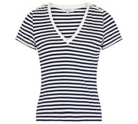 MORGAN Magliette da Donna 241-dina a Maniche Corte, off White/Navy, M EU, Bianco Sporco/Marino, M Women's