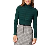 Morgan Maglione da Donna con Manica Lunga col Roulé Mentos, Verde Canard, M EU