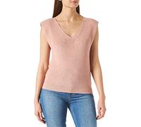 Morgan Pull col V Fil Metallise ET Epaulette 221-MSOLI Tirare fine manometro MC, Rosa Antico, S Donna