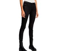 Morgan Pantaloni Taglio Slim Effetto Vernice, Colore Nero, Taglia 44
