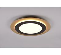 MORGAN PLAFONIERA A LED 42W 5600lm, 2700 - 6500KORO ROTONDA BORDO METALLO NERO ILLUMINATO CON TELECOMANDO MULTIFUNZIONE D. 45CM DIMMERABILE