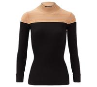 Morgan Pull col roulé Bicolore MICO Pullover Sweater, Cammello/Nero, TL Women's