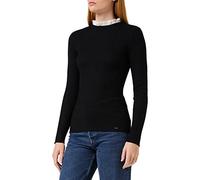 Morgan Pull détail col victorien MLOU Pullover Sweater, Nero (Noir Noir), Medium (Taglia Produttore: TM) Women's