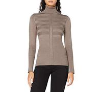 Morgan Pull Manche Longue col Roulé Lurex Mentosa Maglione, Taupe, TXS Donna