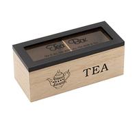 Morgan Scatola Porta Tisane in Legno, Porta Bustine The e Infusi da 2 Tea Box, Scatola Porta The Bustine