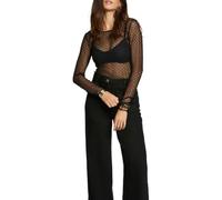 Morgan T-Shirt a Maniche Lunghe, Nero M, S