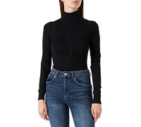 Morgan T-Shirt da Donna Pull col Roule avec Fronces 192-Mpardin, Nera M, EU