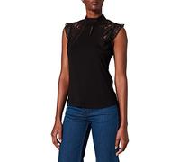 Morgan Tshirt empiècement Dentelle DSIN T-Shirt, Nero (Noir Noir), Large (Taglia Produttore: TL) Women's