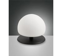 Morgana lampada da tavolo LED 3w bianca con base nera touch