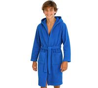 Morgenstern Accappatoio Bambine e Ragazze con Cappuccio Vestaglia Cotone Blu/media Taglia 146-152 cm, 11-12 anni