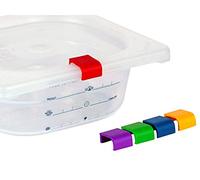 MORI 2A 756108 Blister 12 Clips per Coperchi Gastronorm in Plastica, Gialla