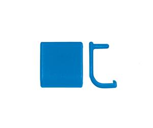 MORI 2A 756116 Blister 12 Clips per Coperchi Gastronorm in Plastica, Blu