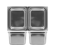 Mori 2A Gastronorm GN 1/2 in acciaio inox, 33x26,5x20 cm - 760120