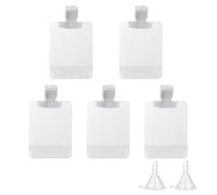 MORICOH 5 pezzi bottiglie compresse, flaconi da viaggio, per gel doccia, shampoo, lozione e cosmetici, kit con imbuto (50 ml)