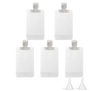 MORICOH 5 pezzi bottiglie compresse, flaconi da viaggio, per gel doccia, shampoo, lozione e cosmetici, kit con imbuto (100 ml)