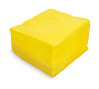 Morigami, Tovagliolo di dimensioni standard, piega 1/4, 100 tovaglioli, finitura liscia con mantovana, giallo