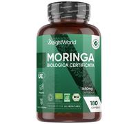 Moringa Capsule Biologiche Certificate 180 Capsule 1650mg per Dose Superfood