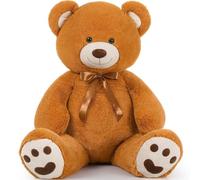 MorisMos Orso Peluche Gigante Marrone scuro 120cm, XXL Orsacchiotto Giganti Carini, Orsetto di Peluche Grande Morbido,Idee Regali San Valentino per Bambino Fidanzata San Valentino Compleanno Deco