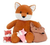 MorisMos Volpe peluche XXL con borsa a tracolla, regalo per bambini e ragazze