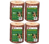 Moritz 2 x torcia svedese + 2 x torcia per albero di citronella con stoppino di accensione, torcia da giardino in legno, 1,5-2 ore, durata 20 cm di altezza