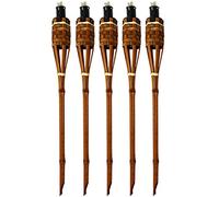 Moritz 5 torce in bambù deluxe, 60 cm, colore marrone scuro