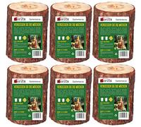 Moritz 6 x torcia svedese a forma di citronella, con stoppino di accensione, torcia da giardino, in legno, 1,5-2 ore, durata 20 cm di altezza