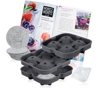 Moritz & Moritz 2 stampi per cubetti di ghiaccio a forma di diamante - Stampo in silicone per diamanti di ghiaccio - Incl. 6 sottobicchieri e ricettario