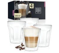 Moritz & Moritz 4 x 280 ml vetro doppia parete 280ml - Bicchieri a doppia parete per caffè, tè, longdrinks o dessert - Lavabili in lavastoviglie