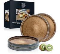 Moritz & Moritz 4x Piatti Ceramica 21,5 cm - Set di Piattini Dessert in gres come piatto da dessert, piatto per torte, piatto per la colazione - Set di stoviglie da servire
