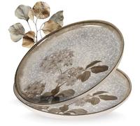 Moritz & Moritz BLOSSOM Piatto da portata grande, 2 piatti in porcellana con diametro di 30 cm e design floreale, perfetto come piatto da portata per preparare i cibi, adatto al microonde e alla