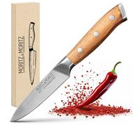 Moritz & Moritz Coltello Spelucchino 9 cm - Piccolo da Frutta Affilato - Tagli Precisi - Manico Ergonomico in Legno d'Acacia - Multifunzionale