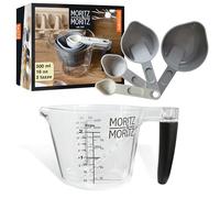 Moritz & Moritz Misurini 0,5 l - Set di misurini a tazza e a cucchiaio lavabili in lavastoviglie - Per cucinare con i bambini