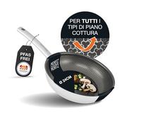 Moritz & Moritz Padella Antiaderente 24 cm Atruttura a Nido D'ape con Rivestimento Ceramico - Adatta a tutti i tipi di piano Cottura - Padelle Antiaderenti induzione per Cucinare, Friggere e Brasare