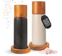 Moritz & Moritz PEPE Set 2 Macinini Sale e Pepe Antracite/Crema - Macinino Sale e Pepe, Macinino Pepe, Macinino Sale, Macina Spezie, Macinino Ceramica Regolabile, Macinini Ricaricabili