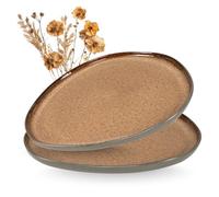 Moritz & Moritz Set di 2 piatti da portata in gres di alta qualità, moderni e senza tempo, adatti al microonde e alla lavastoviglie, serie Organic