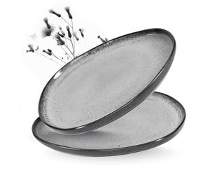 Moritz & Moritz Set di 2 piatti da portata in gres di alta qualità, moderni e senza tempo, adatti al microonde e alla lavastoviglie, serie Organic
