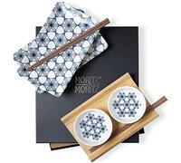 Moritz & Moritz Set di stoviglie da sushi per 2 persone - 10 pezzi - Servizio da sushi con 2x piatti da sushi, ciotole per salse e bacchette