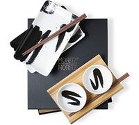 Moritz & Moritz Set di stoviglie da sushi per 2 persone - 10 pezzi - Servizio da sushi con 2x piatti da sushi, ciotole per salse e bacchette