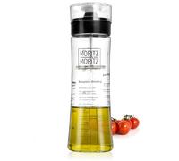 Moritz & Moritz shaker per condimenti 500 ml - Shaker in vetro con scala graduata, 3 ricette in tedesco e inglese, senza sgocciolamenti, a prova di perdite, lavabile in lavastoviglie