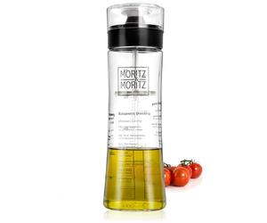 Moritz & Moritz shaker per condimenti 500 ml - Shaker in vetro con scala graduata, 3 ricette in tedesco e inglese, senza sgocciolamenti, a prova di perdite, lavabile in lavastoviglie