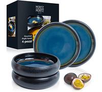 Moritz & Moritz SOLID 4 piatti fondi in gres da 19 cm, ciotola in gres per zuppa, pasta, insalata o cereali