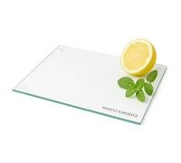 Moritz & Moritz Tagliere da cucina in vetro trasparente, 40 x 30 cm, antiscivolo, per tagliare, vestire e proteggere il piano di lavoro