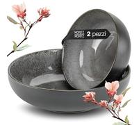 Moritz & Moritz VIDA Set di 2 ciotole grandi in porcellana di alta qualità, moderne e senza tempo, adatte al microonde e alla lavastoviglie, perfette per insalate, pasta, snack e molto altro ancora