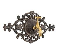 Moritz Rubinetto da giardino con rosetta decorativa a parete con attacco per acqua, stile nostalgico marrone antico