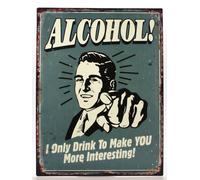 Moritz segno di latta Alcool 25 x 33 Vintage nostalgia decorazione in metallo